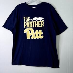 University of Pittsburgh Pitt Panthers Victory Song Blue Gold T-Shirt Mens Sz XL